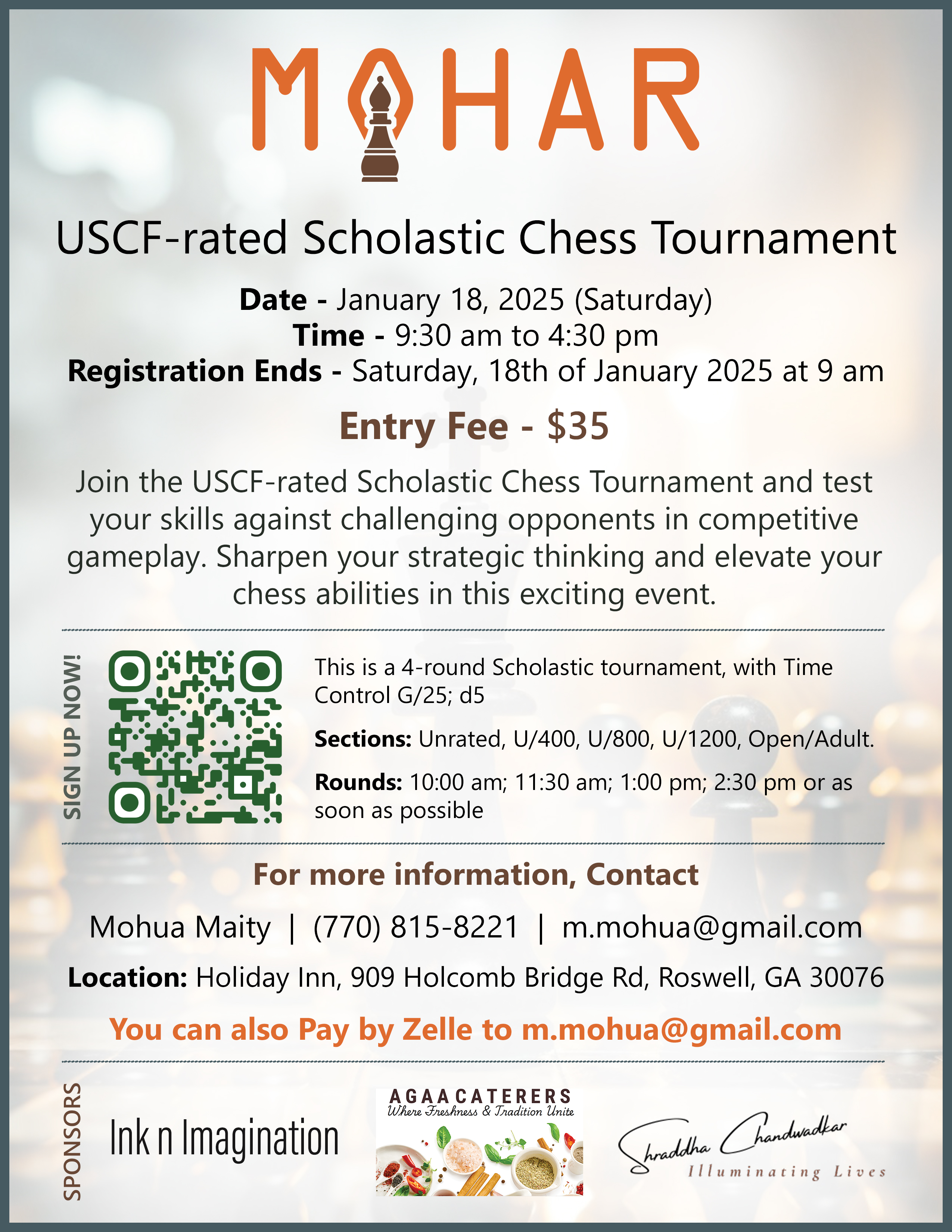 USCF-rated Scholastic Chess Tournament